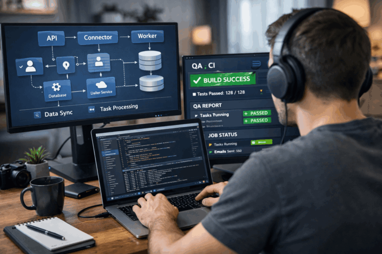 Backend Engineer – API Integrationen, Connectoren, Worker/Jobs, Mailer Service, QA (m/w/d) – Remote – Freelancer